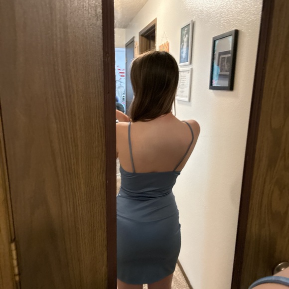 Windsor Sleek Blue Mini Dress - Picture 2 of 6